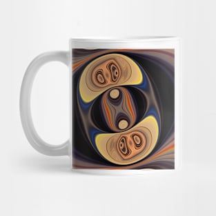 unique creative cyclone style design and pattern in  orange gold pattern and design Mug